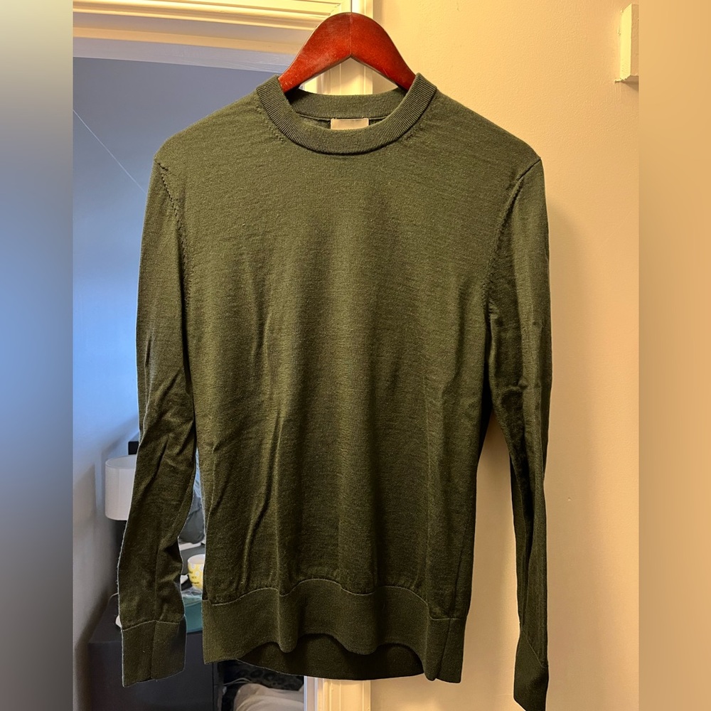 Mens H&M 100% Wool Crewneck Sweater Slim Large